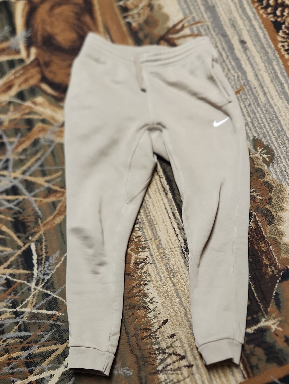 Nike Unisex  Light Gray Sweatpants with White Swoosh